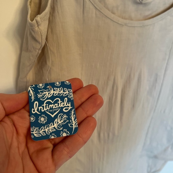 Cream (L) Free People spaghetti strap, thong bodysuit - Picture 4 of 5